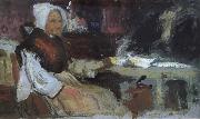 George Leslie Hunter Woman in an Interior oil painting on canvas